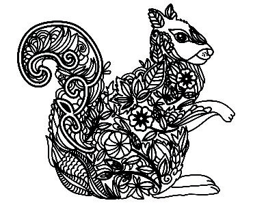 målarbilder, målarbild, gratis målarbilder, gratis målarbild, målarbok, målarböcker, målarbok för vuxna, målarböcker för vuxna, zentangle, mandala, mindfulness, måla, färglägga, mindfullness, doodle, bättre hälsa, bra hälsa, ekorre, djur, djurmotiv, natur, naturmotiv, blommor, ornament, ornamentik, blomster