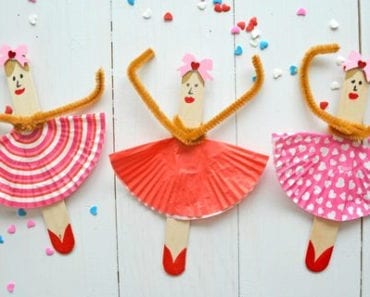 barnpyssel, pyssel för barn, pyssel, pysseltips, pysselidé, återbruk, glasspinnar, bakformar, cupcakeformar, ballerina, ballerinor, familjepyssel, pyssel för skola, pyssel för fritids