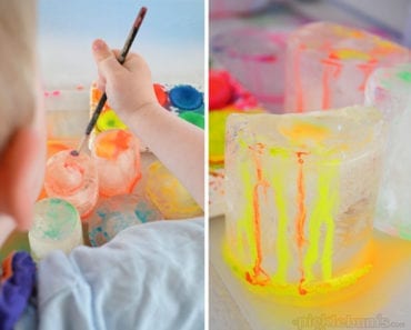 pyssel, pysseltips, pysselidé, inspiration, kreativitet, skapa, skapande, barns skapande, vinter, vinterpyssel, pyssla, pyssel för barn, barnpyssel, pyssel för skola, pyssel för förskola, familjepyssel, måla på is, låt barnen upptäcka, pedagogik, vattenfärger