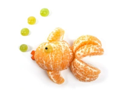 frukt, frukter, mat, fruktstund, göra mat rolig, kreativ mat, pyssel, pyssla, pysseltips, leka med mat, pyssla och lek, familj, barn, barnpyssel, pyssel för barn, familjepyssel, skola, fritids, förskola, jordgubbe, jordgubbar, clementin, vindruvor, fisk, guldfisk