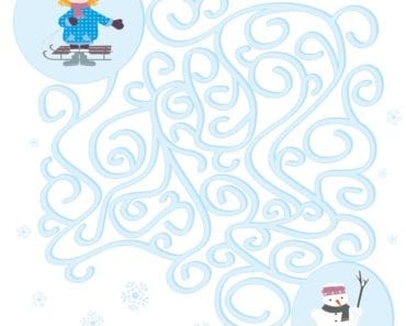 knep, knåp, knep och knåp, knep & knåp, förskola, skola fritids, barnpyssel, pyssel, pyssel för barn, labyrint, hitta rätt, snögubbe, snölandskap, åka kälke, vinter, vinterpyssel
