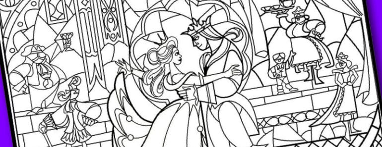 målarbild, Disney Princess, Skönheten och odjuret