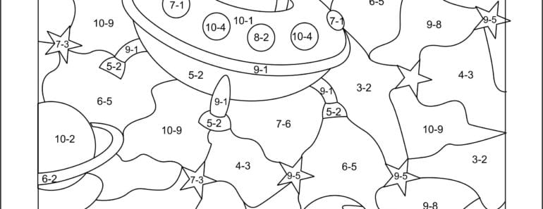 lära sig räkna, räkna, matte, pyssla och lek, bättre hälsa, pyssel för barn, barnpyssel, matte, matematik, mattepyssel, pyssel, knep och knåp, måla, målarbilder, målarbild för barn, räknemåla, subtraktion, utomjordingar