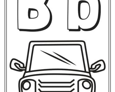 aktiviteter för barn, barnaktiviteter, pyssla och lek, knep och knåp, måla, färglägg, målarbild, alfabetet, bokstaven B