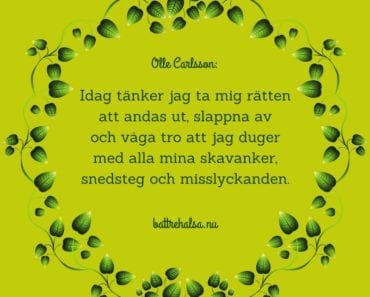 citat, tänkvärt, citat om livet, citat om att duga, Olle Carlsson