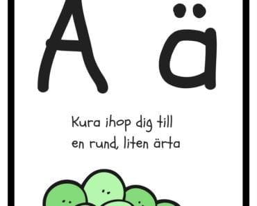 aktiviteter för barn, barnaktiviteter, pyssla och lek, knep och knåp, lära sig alfabetet, lära sig bokstaven Ä, röra på sig, lekar, rörelselekar
