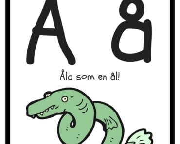 aktiviteter för barn, barnaktiviteter, pyssla och lek, knep och knåp, lära sig alfabetet, lära sig bokstaven Å, röra på sig, lekar, rörelselekar