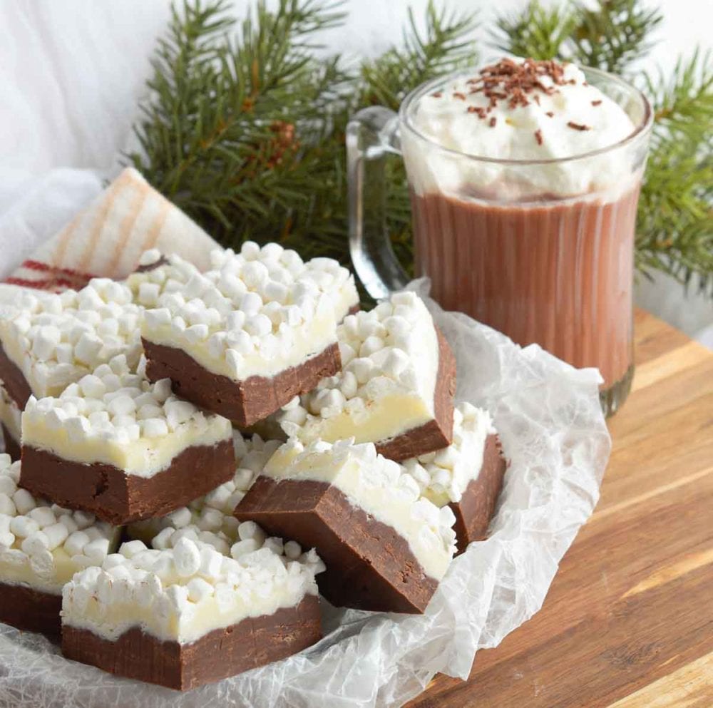recept, fudge, godis, julgodis, julbak, jul, varm choklad, chokladfudge, marshmallow