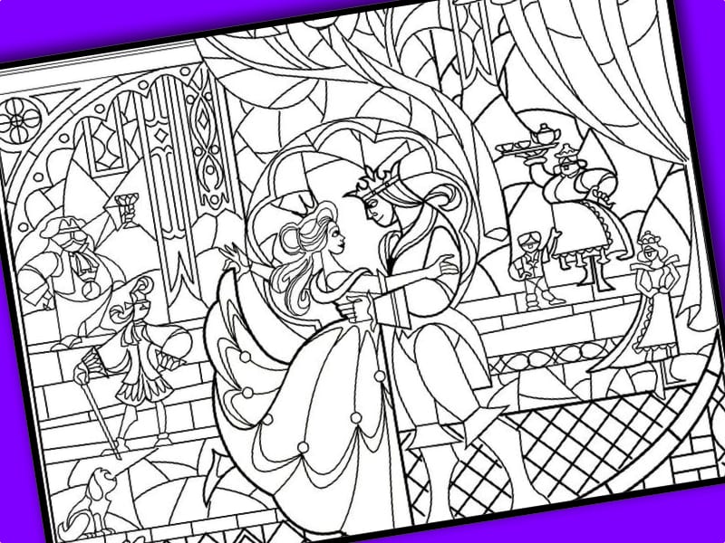 målarbild, Disney Princess, Skönheten och odjuret