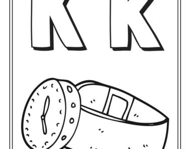 aktiviteter för barn, barnaktiviteter, pyssla och lek, knep och knåp, måla, färglägg, målarbild, alfabetet, bokstaven K