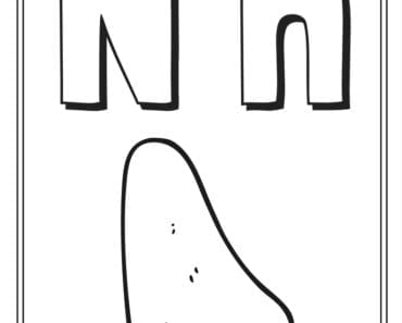 aktiviteter för barn, barnaktiviteter, pyssla och lek, knep och knåp, måla, färglägg, målarbild, alfabetet, bokstaven N