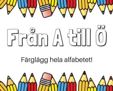 aktiviteter för barn, barnaktiviteter, pyssla och lek, knep och knåp, måla, färglägg, målarbild, alfabetet, bokstäver