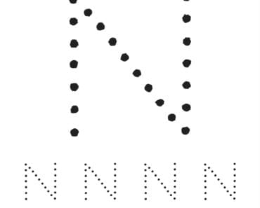 aktiviteter för barn, barnaktiviteter, pyssla och lek, knep och knåp, lära sig skriva, lära sig alfabetet, lära sig bokstaven N