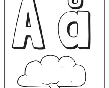 aktiviteter för barn, barnaktiviteter, pyssla och lek, knep och knåp, måla, färglägg, målarbild, alfabetet, bokstaven Å