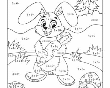 ära sig räkna, räkna, matte, pyssla och lek, bättre hälsa, pyssel för barn, barnpyssel, matte, matematik, mattepyssel, pyssel, knep och knåp, måla, målarbilder, målarbild för barn, räknemåla, multiplikation, treans multiplikationstabell, gångertabellen, kanin, djur, skogen, skogsdjur