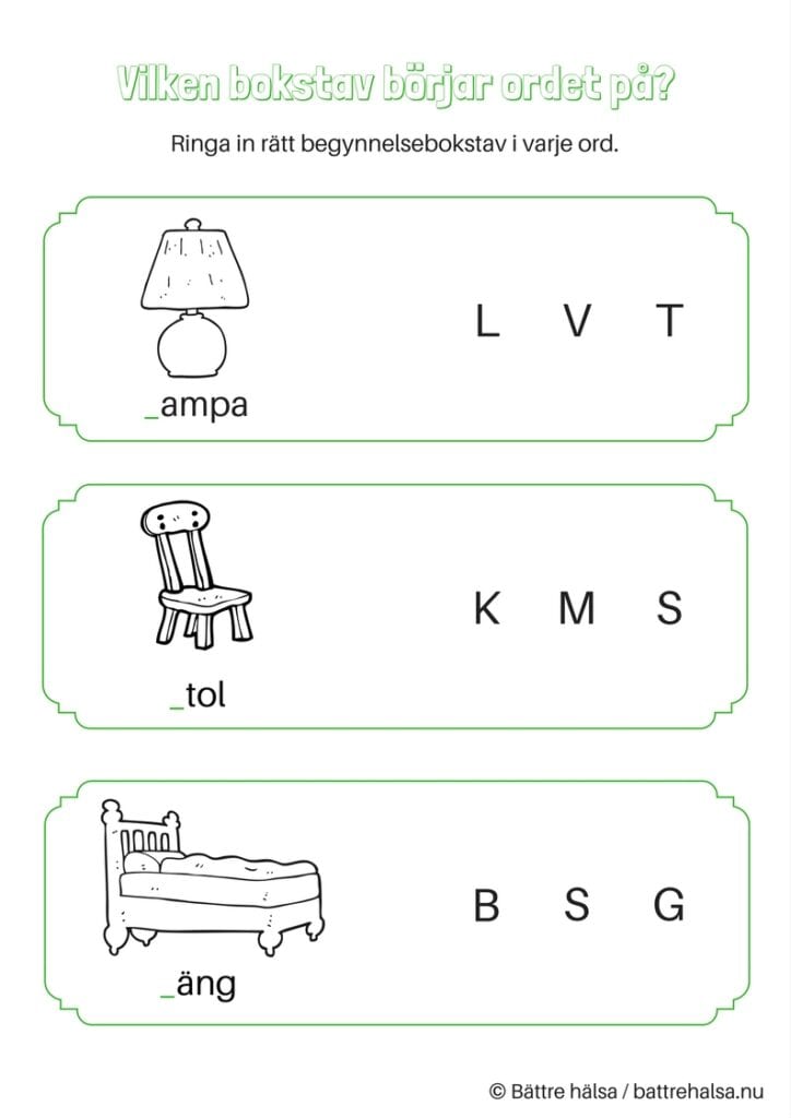 aktiviteter för barn, barnaktiviteter, pyssla och lek, knep och knåp, lära sig ord, möbel, möbler, möbelord, inredning
