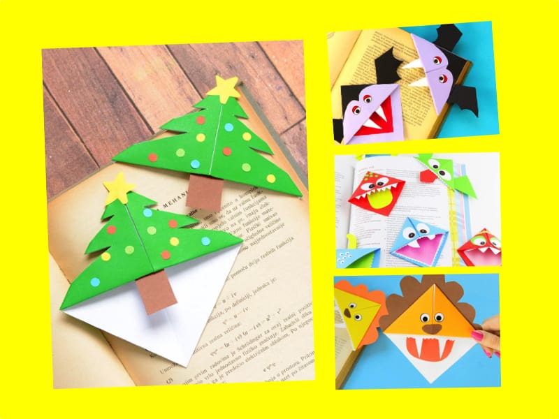 pyssel, pysseltips, pysselidé, barnpyssel, pyssel för barn, origami, vika papper, vika bokmärke, vika hörnbokmärke