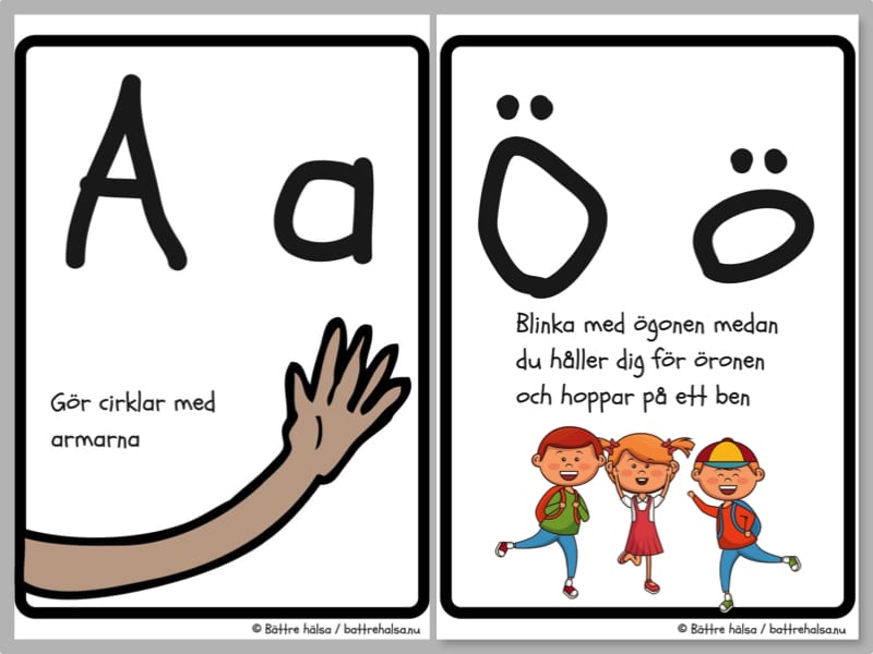 aktiviteter för barn, barnaktiviteter, pyssla och lek, knep och knåp, lära sig alfabetet, röra på sig, lekar, rörelselekar