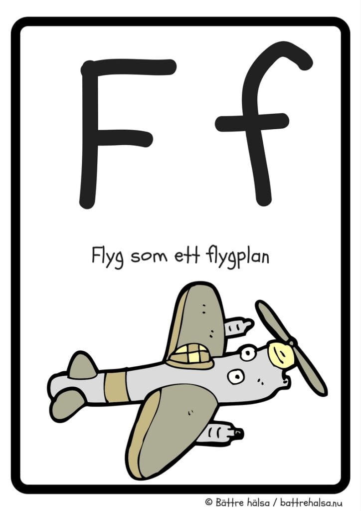aktiviteter för barn, barnaktiviteter, pyssla och lek, knep och knåp, lära sig alfabetet, lära sig bokstaven F, röra på sig, lekar, rörelselekar