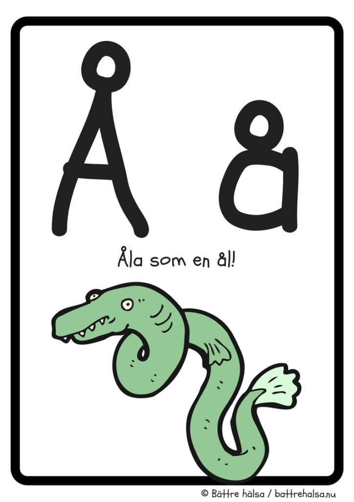 aktiviteter för barn, barnaktiviteter, pyssla och lek, knep och knåp, lära sig alfabetet, lära sig bokstaven Å, röra på sig, lekar, rörelselekar