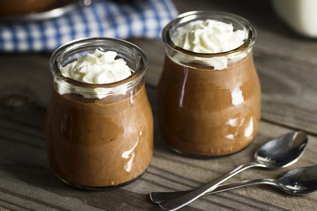 chokladpudding med grädde
