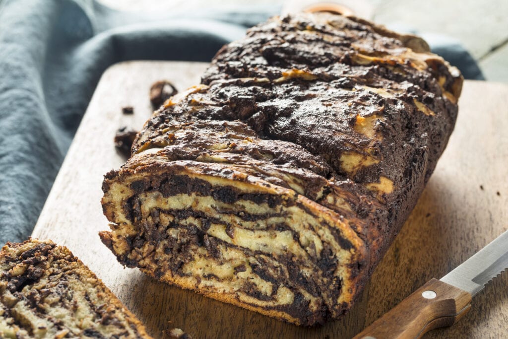 efterrätt med choklad, babka med choklad