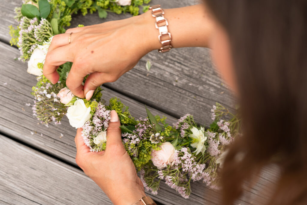 skapa med blommor